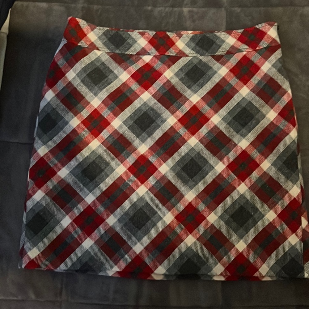 Like-new plaid, lined women’s skirt.